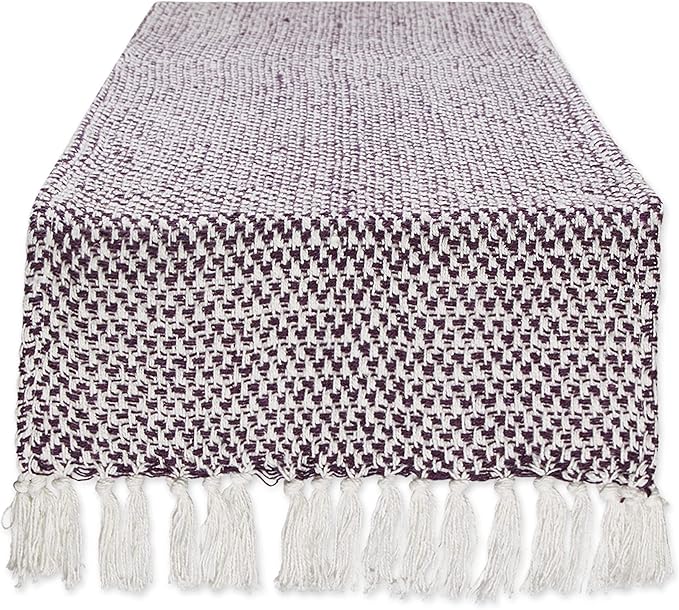 DII Woven Basics Collection 100% Cotton Knit Table Runner by DII