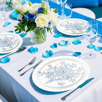 WRAPAHOLIC 25Pcs Floral Paper Plates - Image 7