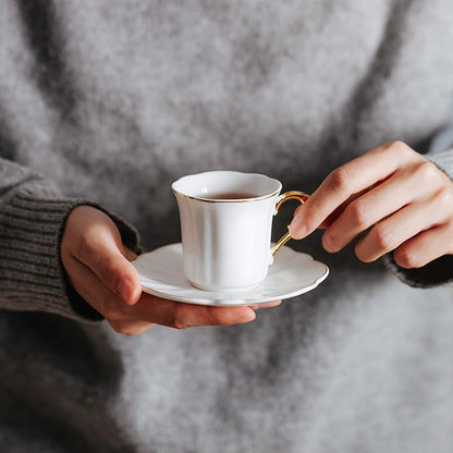 BTaT- Porcelain Espresso Cups Set, 3 oz, 6 Set, Small Coffee Mugs | Elegant - Image 7