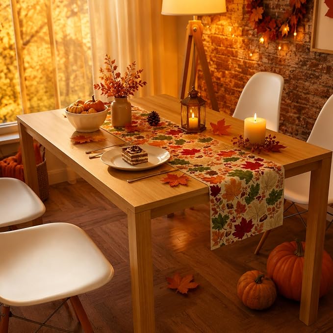 Fall Decor - Fall Leaves Table Runner - Image 2