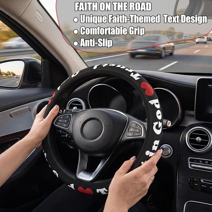 Christian Trust in God Steering Wheel Cover - Image 4