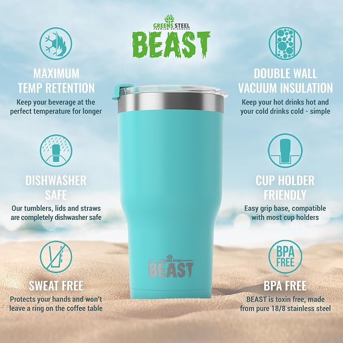 Beast 20 oz Tumbler Stainless Steel Vacuum Insulated Coffee Ice Cup Double Wall - Image 6