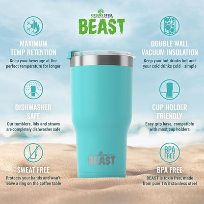 Beast 20 oz Tumbler Stainless Steel Vacuum Insulated Coffee Ice Cup Double Wall - Image 6