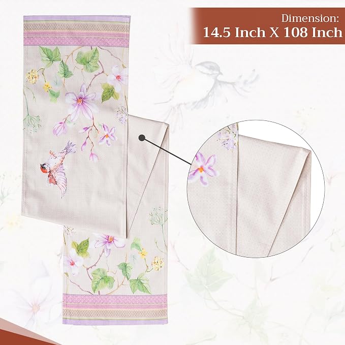 Maison d' Hermine Table Runner 100% Cotton 14.50" x 108" | Table Runners 108 - Image 4
