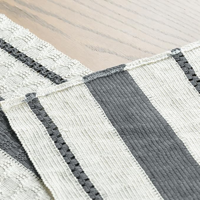 Artoid Mode Dark Green Rustic Woven Table Runner 12x120 Inch | Holiday - Image 5