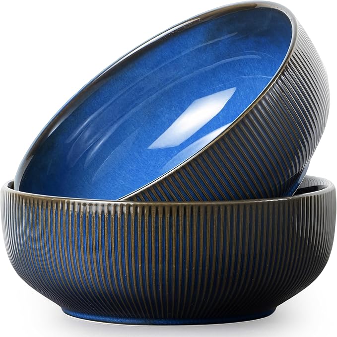 getstar Large Serving Bowls, Ceramic Salad Bowl Set of 2, Microwave and by Getstar