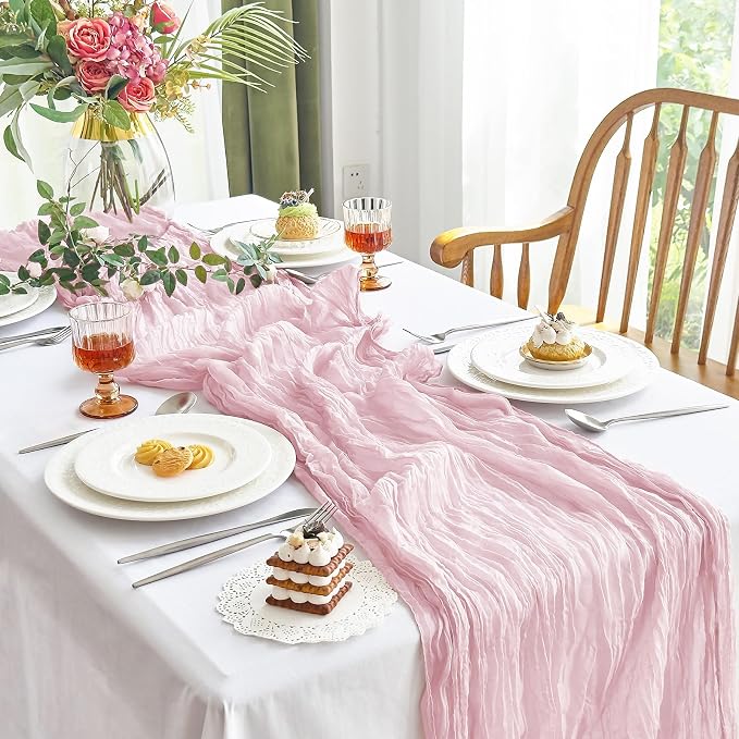 IVAPUPU Pink Table Runner 120 Inches - Image 8