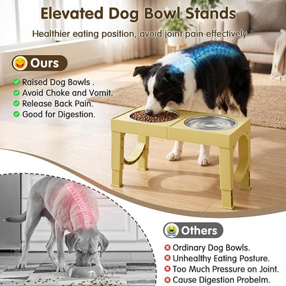 XIAZ Elevated Dog Bowls Large Breed Raised Dogs Bowl Stand Large/Medium Sized - Image 3