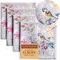 Maison d' Hermine Cloth Napkins Set of 4 100% Cotton for Thanksgiving Christmas Decorations Everyday Reusable Square Fall Napkins Cloth Washable Dinner Party (Equinoxe - Grey, 20"x20")