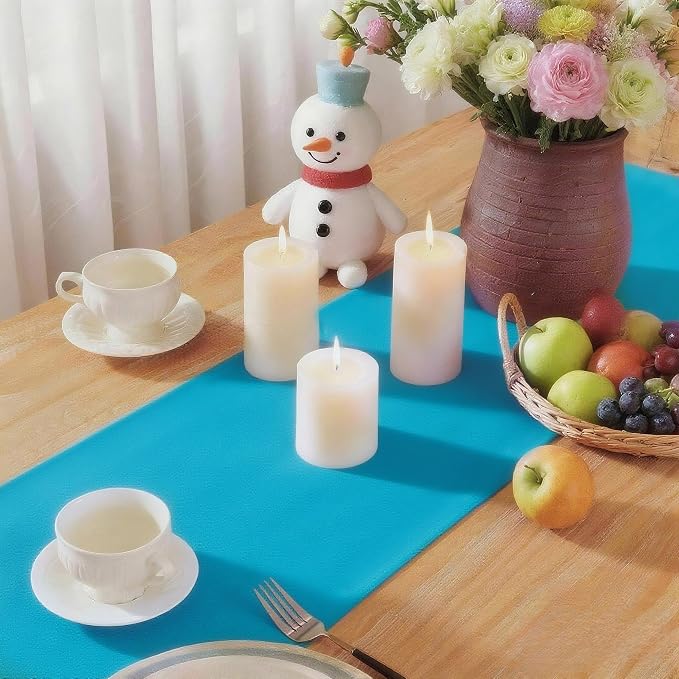 Teal Table Runner, Waterproof Washable Runners 36 Inches Long | Reusable 12x36 - Image 6