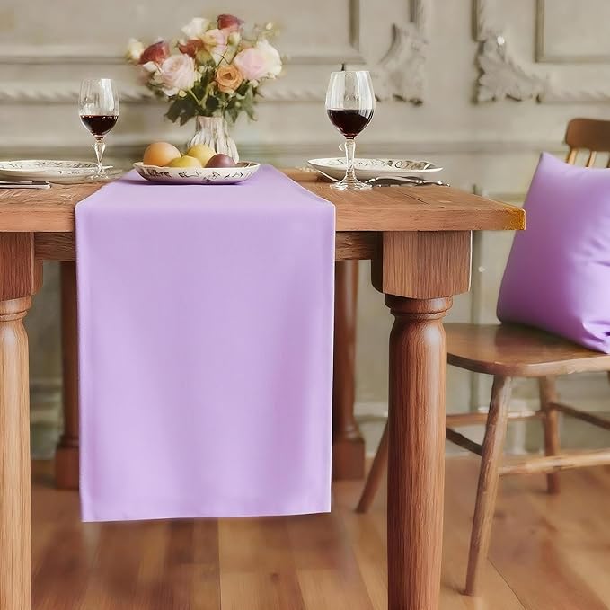 FOLINS&HOME Lavender Waterproof Decorative Table Runner 60 Inches Long | 210GSM by FOLINSHOME