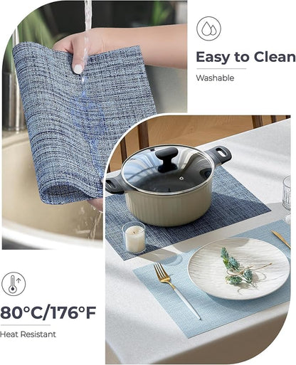 Leetaltree Deep Navy Woven Placemats Set of 24 - Image 5