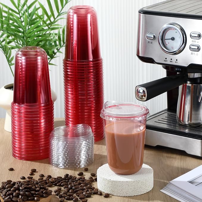 Baderke 50 Pcs Round Bottom Plastic Cups - Image 4