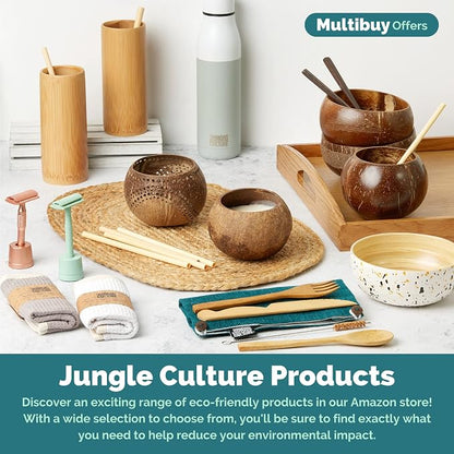 Jungle Culture 2 Polished Coconut Bowl & Wooden Spoons Set - Image 7