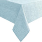 Hiasan Faux Linen Rectangle Tablecloth - Wrinkle and Stain Resistant Washable Table Cloth for Kitchen Dining Room Holiday Table Cover for Dinner, Lux Slate Blue, 60 x 84 Inch