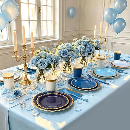 Blue Plates and Napkins Party Supplies - Image 3