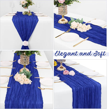 16 Pack Royal Blue Cheesecloth Table Runners 20x120 Inch Gauze Table Runner - Image 3