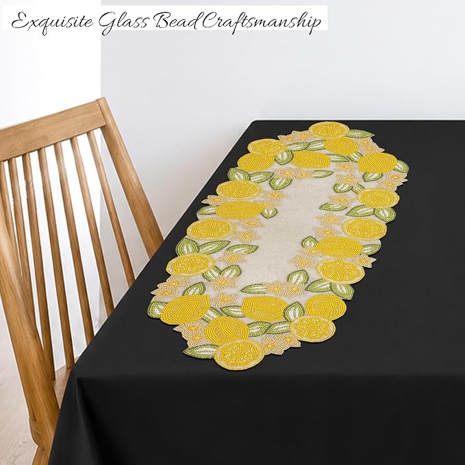 Beaded Table Runner 13x36 Inch Beaded Runner - Image 2