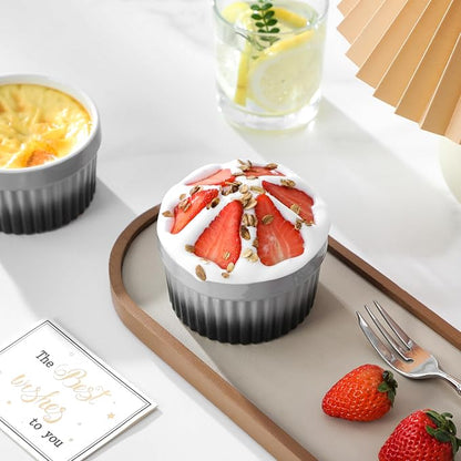 MALACASA Ramekins 6 oz Oven Safe, Small Ceramic Souffle Dishes - Image 9