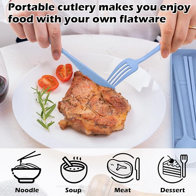 4 Sets Reusable Utensils Set - Image 7