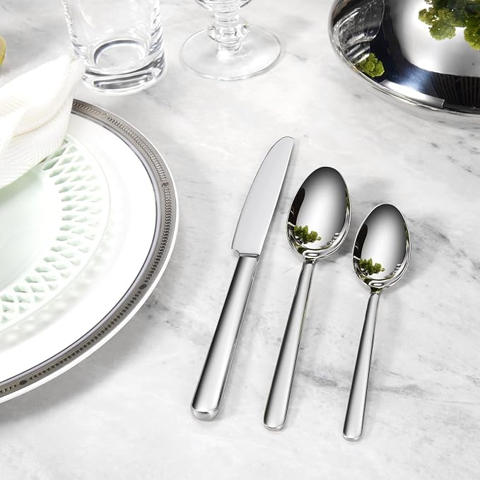 Premium Aline 8-Piece 6.4-Inch Teaspoon Set | 18/10 Stainless Steel Teaspoons; - Image 8