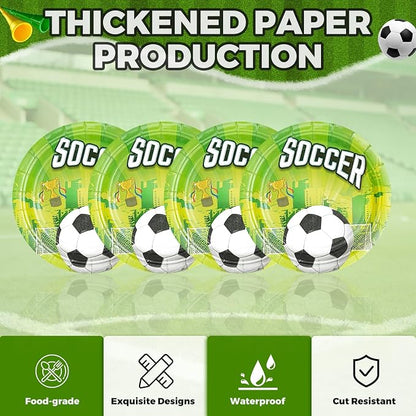 40 Pack Soccer Paper Plates - Image 4