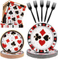 100 Pcs Disposable Casino Tableware Set by Unknown