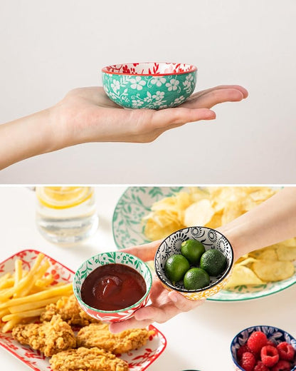 vancasso SELENE 2.7 Oz Ceramic Mini Dipping Bowls Set of 6, 3 Inch | - Image 3