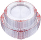 Nervure 100PCS Clear and Red Plastic Plates - Clear Red Disposable Plates Set, 50PCS 10.25" Dinner Plate & 50PCS 7.5" Dessert Plate Perfect for Wedding & Party