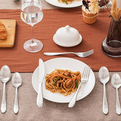 KINGSTONE 20-Piece Silverware Set for 4,18/10 Premium Stainless Steel Flatware Set, for Home, Restaurant, Wedding and Party Use, Mirror-Polished Cutlery Set, Dishwasher Safe