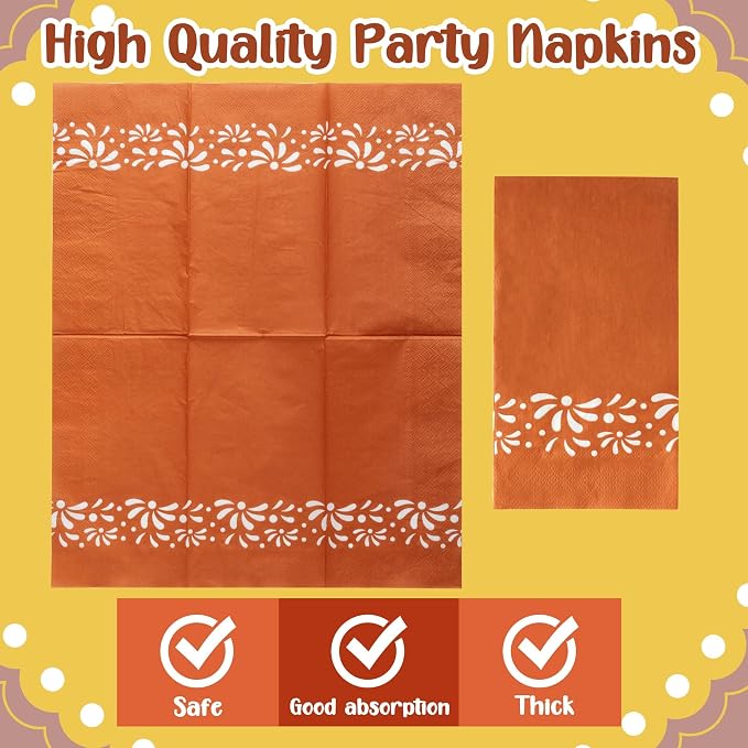 96Pcs Brown Platos De Barro Mexicanos Cielito Lindo Terracotta Clay Party - Image 4