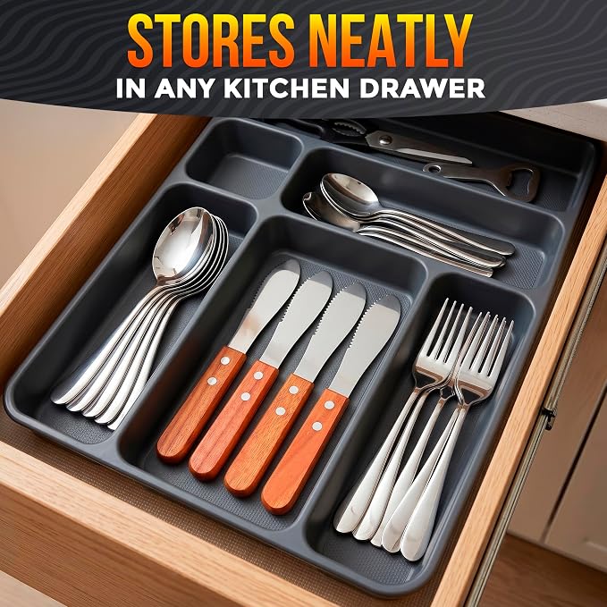 Butter Spreader Knife Set of 4, Wood Handle, 4 Inch Stainless Steel Blade | - Image 9