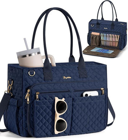 Bagstellar Teacher Tote Bag for Women, 15.6" Laptop Work Tote Computer Bag | by Bagstellar