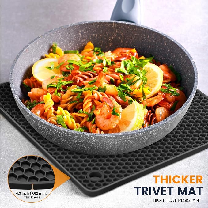 Silicone Trivet Mats 4 Heat Resistant Pot Holders Multipurpose Non-Slip Hot Pads - Image 4