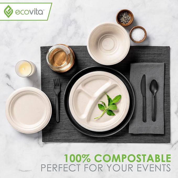 100% Compostable Paper Bowls – 150 Disposable Bowls Eco Friendly Sturdy Tree - Image 6
