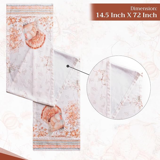 Maison d' Hermine Table Runner 100% Cotton 14.50" x 72" | Table Runners 72 - Image 4