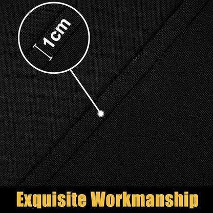 Smiry Square Picnic Table Cloth, Waterproof Elastic Fitted Tablecloths for 4 Foot Tables, Washable Polyester Table Cover for Camping, Indoor and Outdoor (Black, 42"x42")