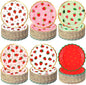 60 Pcs Strawberry Party Plates Berry First Birthday Disposable Flower Shaped Paper Plates 7 Inch Summer Fruit Dessert Dishes for Birthday Wedding Baby Shower Bachelorette Party Supplies