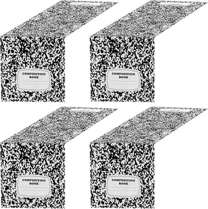 4 Pcs Composition Notebook Table Runner 71 x 13 Inch Preschool Back to School by Breling