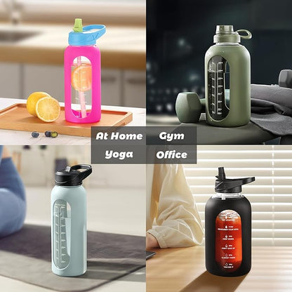 CIVAGO 64 oz Glass Water Bottle - Image 7