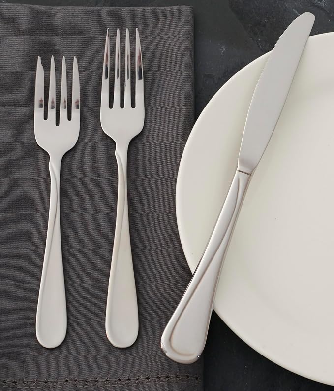 Oneida Silverware Set, Flight Everyday Flatware Salad Forks Set, Service - Image 6
