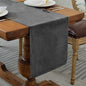 BALCONY & FALCON Table Runner Velvet Dark Gray 14"x95" | Elegant, Fall Decor by BALCONYFALCON