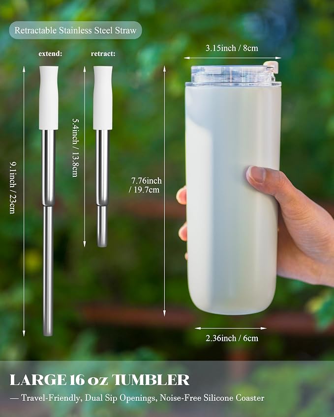 16 oz Insulated Coffee Tumblers, Travel Coffee Tumblers - Image 6