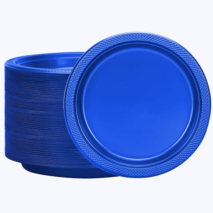 Blue Plastic Plates 7 Inch - Image 6