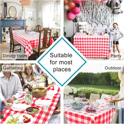 Checkered Tablecloth Rectangle, 70 x 90 Inch - Image 6