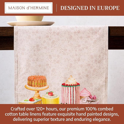 Maison d' Hermine Table Runner 100% Combed Cotton 14.5"x108" | Table Runners - Image 3