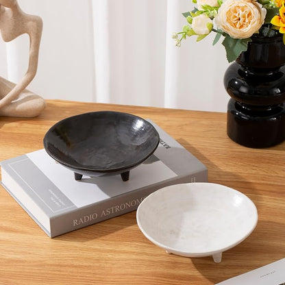 6" Small Decorative Bowl, Candy and Home Decor, Ceramic Bowl （Retro White） - Image 9