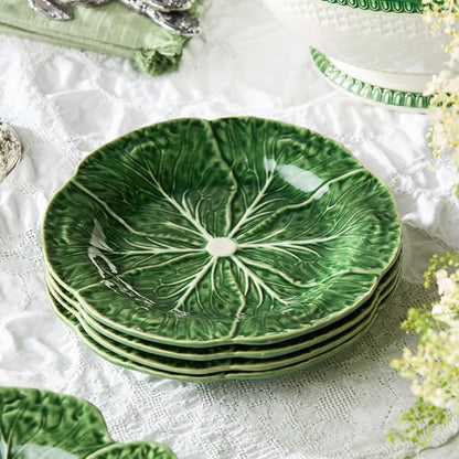 Le Jardin Green Cabbage Plates 3D SALAD/DESSERT PLATES, SET OF FOUR - Image 4