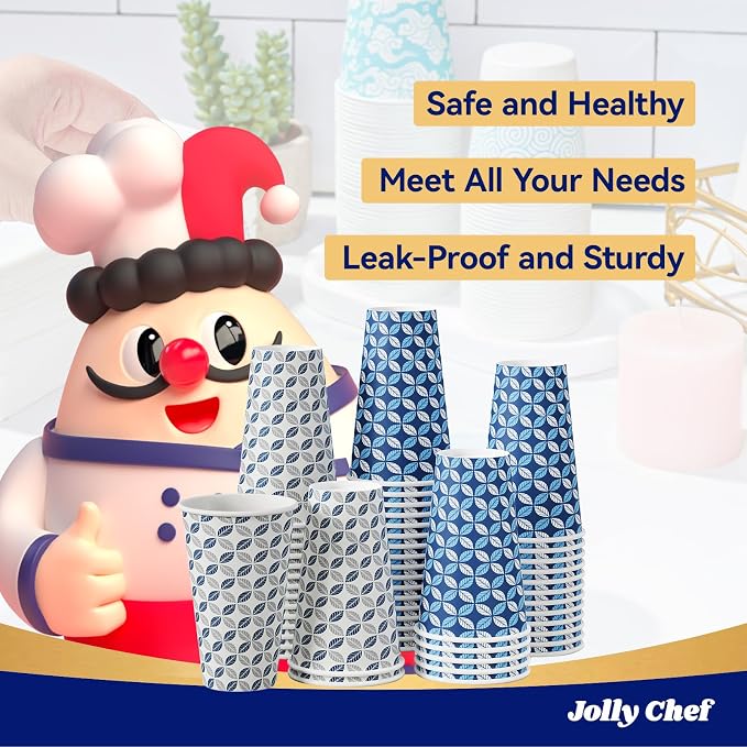 JOLLY CHEF 1000 Pack Paper Coffee Cups 16 oz | Disposable To Go Coffee Cups Bulk - Image 6