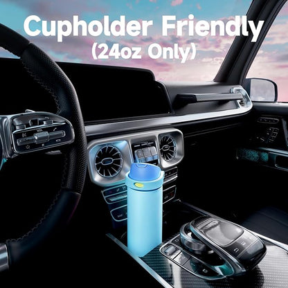 24 oz Insulated Water Bottle for Men: Meoky Stainless Steel Water Bottle - Image 6